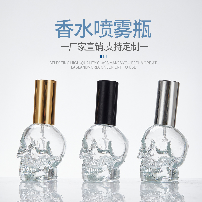 Perfume Imperium Fragrance World - 30/50/100ml 크리에이티브 해골 모양 유리 스프레이
