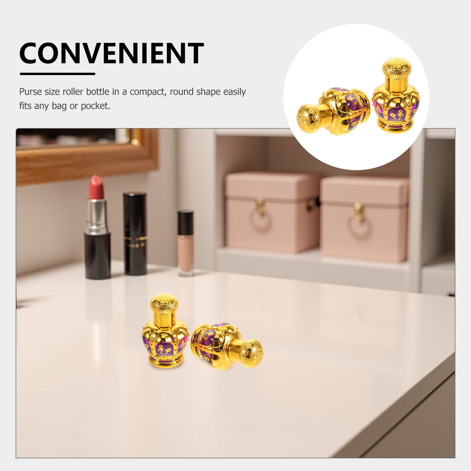 2Pcs 누출 방지 유리 롤온 병 미니 향수 오일 바이 - On Perfume & Fragrance Kota Bogor 리뷰 및 가격
